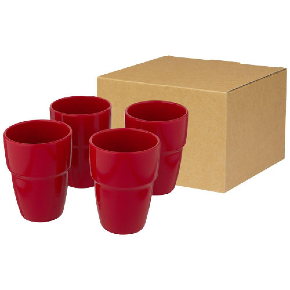 Set de regalo de 4 vasos apilables de 280 ml "Staki"