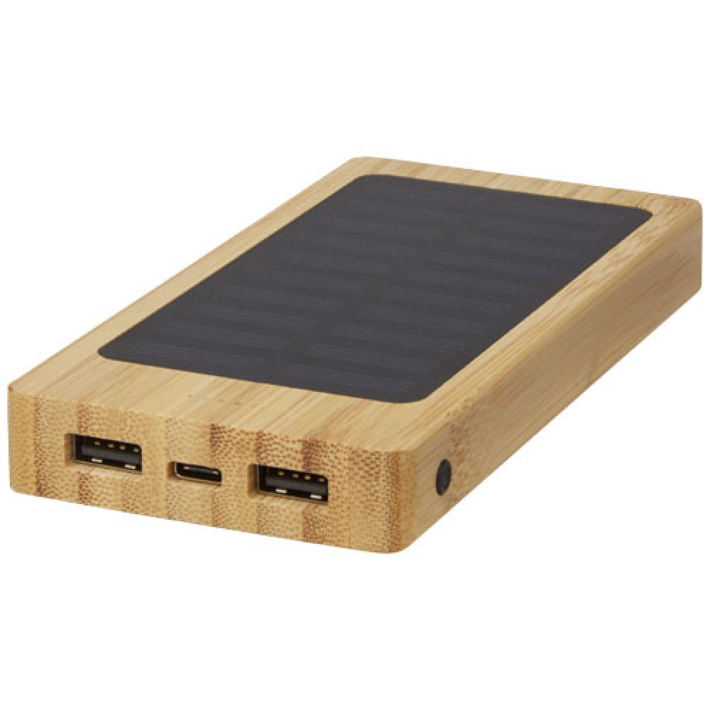 Batería externa solar de bambú de 8000 mAh "Alata"