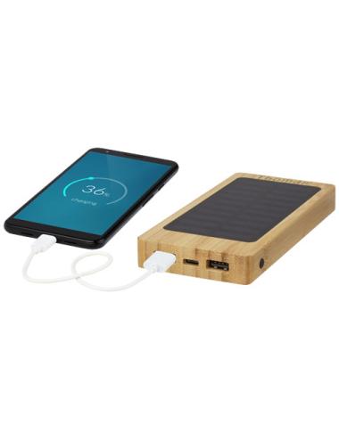 Batería externa solar de bambú de 8000 mAh "Alata"