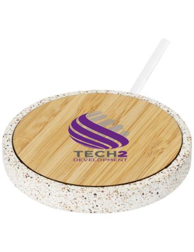 Base de carga inalámbrica de bambú de 10 W "Terrazzo"