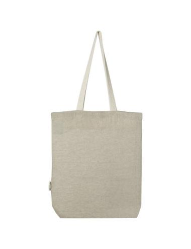 Bolsa Tote de algodón reciclado de 150 g/m² con bolsillo delantero de 9 litros "Pheebs"