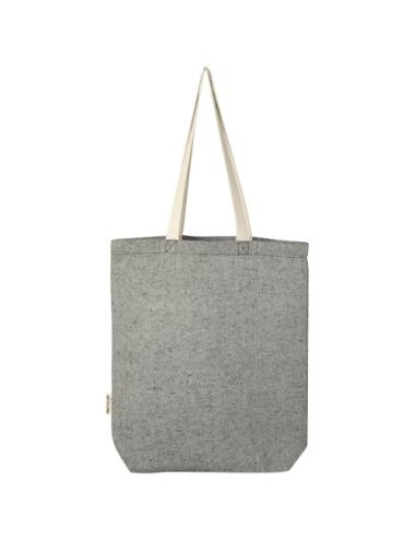 Bolsa Tote de algodón reciclado de 150 g/m² con bolsillo delantero de 9 litros "Pheebs"