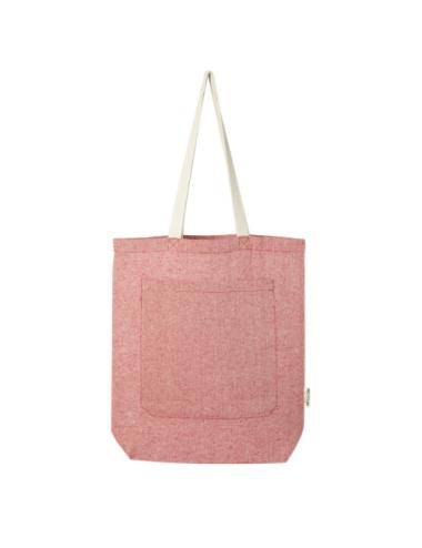 Bolsa Tote de algodón reciclado de 150 g/m² con bolsillo delantero de 9 litros "Pheebs"