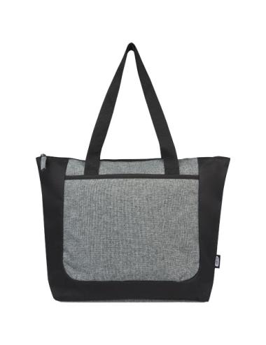 Bolsa Tote reciclada GRS en dos tonos con cremallera de 15 L "Reclaim"