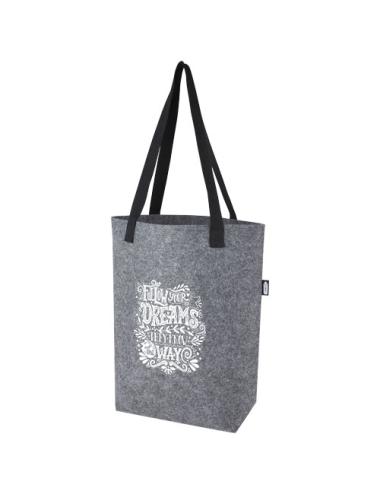 Bolsa Tote de fieltro reciclado GRS con fondo ancho de 12 L "Felta"