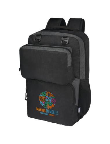 Mochila para portátil de 15" reciclada GRS en dos tonos de 14 L "Trailhead"