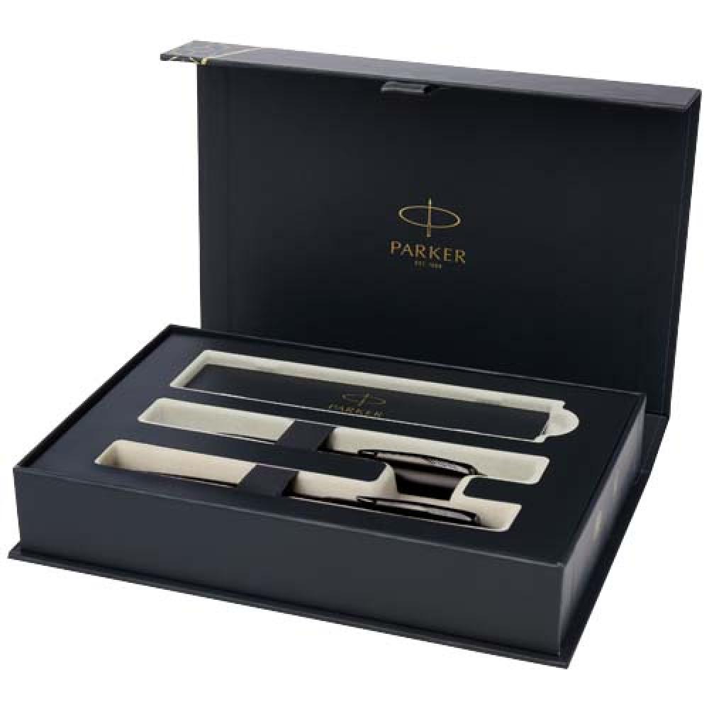 Parker set de bolígrafo y rollerball acromático con caja de regalo "IM"