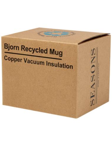 Taza de acero inoxidable reciclado con certificado RCS con aislamiento de cobre de 360 ml "Bjorn"