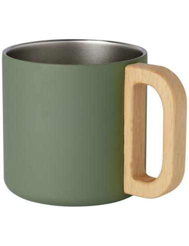 Taza de acero inoxidable reciclado con certificado RCS con aislamiento de cobre de 360 ml "Bjorn"