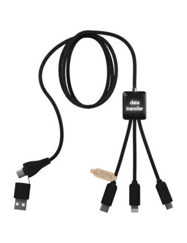 Cable de carga 5 en 1 RPET con transferencia de datos SCX "Design C45"