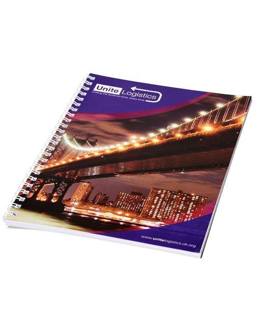 Cuaderno con espiral A5 con cubierta impresa "Desk-Mate®"