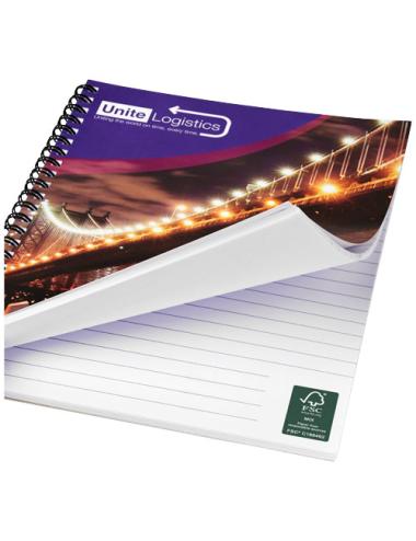 Cuaderno con espiral A5 con cubierta impresa "Desk-Mate®"