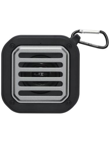 Altavoz solar Bluetooth IPX5 de 3W con mosquetón en plástico reciclado con certificación RCS "Solo"