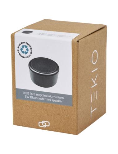 Minialtavoz Bluetooth® de aluminio reciclado de 3 w con certificación RCS  "Rise"