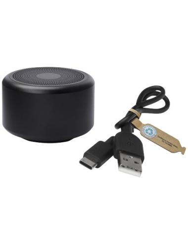 Minialtavoz Bluetooth® de aluminio reciclado de 3 w con certificación RCS  "Rise"