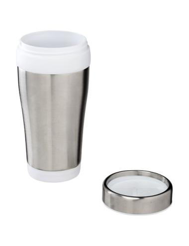 Vaso con aislamiento de acero inoxidable reciclado de 410 ml con certificación RCS "Elwood"