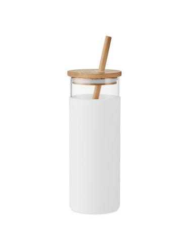 Vaso de 450 ml con tapa bambú