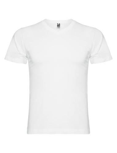 Camiseta de cuello de pico de manga corta para hombre "Samoyedo"