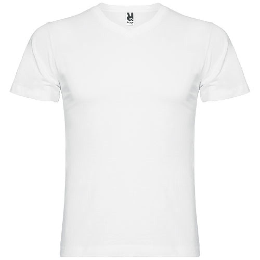 Camiseta de cuello de pico de manga corta para hombre "Samoyedo"