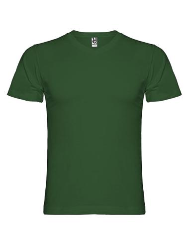 Camiseta de cuello de pico de manga corta para hombre "Samoyedo"