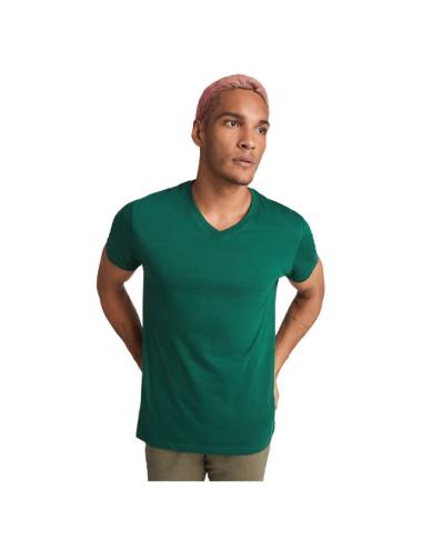 Camiseta de cuello de pico de manga corta para hombre "Samoyedo"