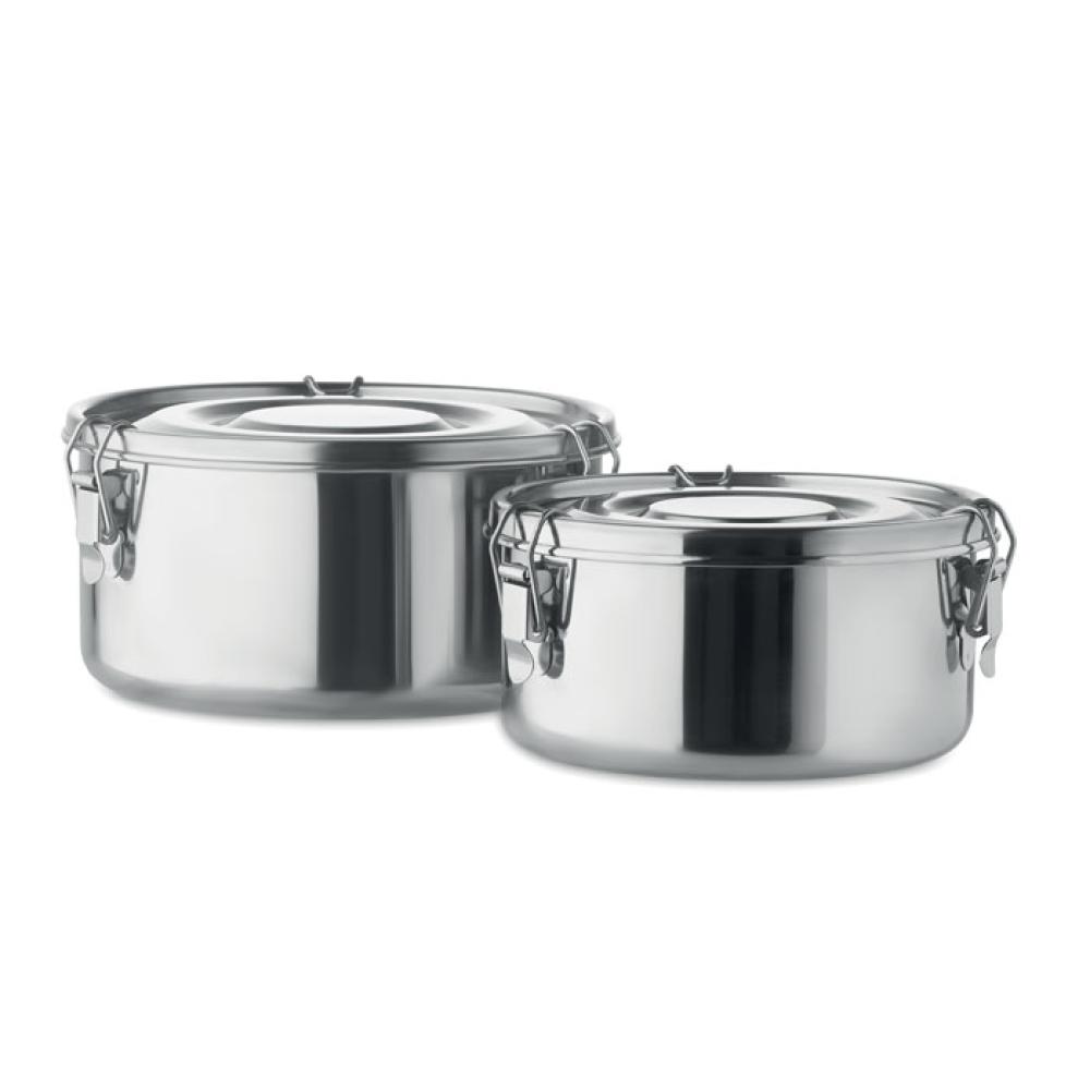 Set fiambreras de acero inox.