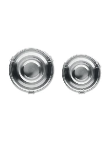 Set fiambreras de acero inox.