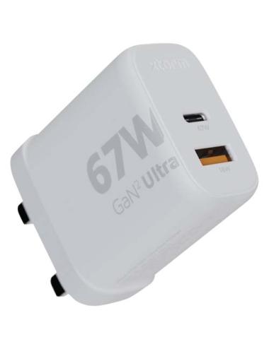 Cargador de pared de 67 W con enchufe del Reino Unido "Xtorm XEC067G GaN² Ultra"