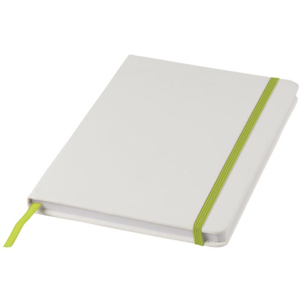 Libreta A5 blanca con cinta de color "Spectrum"