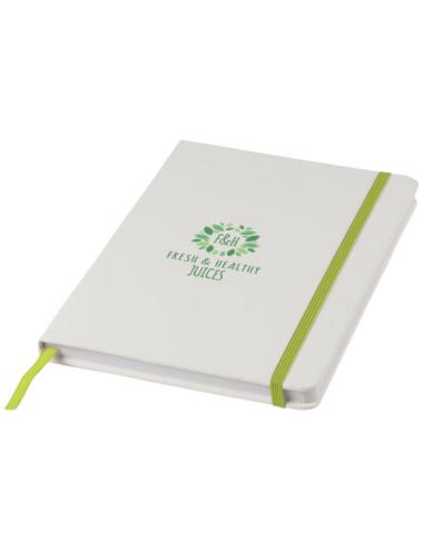 Libreta A5 blanca con cinta de color "Spectrum"