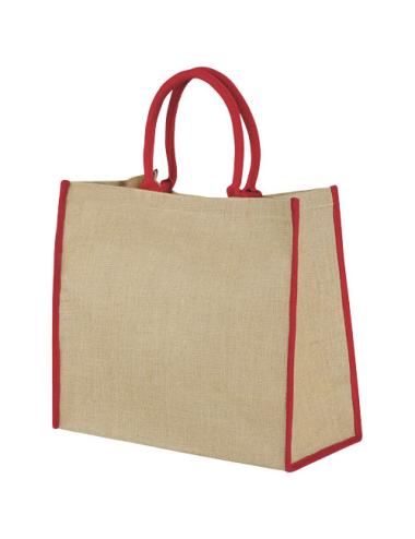 Bolsa Tote de yute con bordes contrastados "Harry"