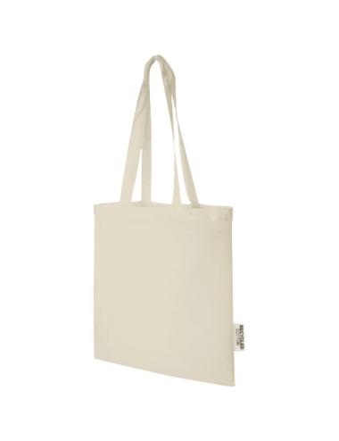 Bolsa Tote de algodón reciclado GRS de 140 g/m2 de 7 L "Madras"