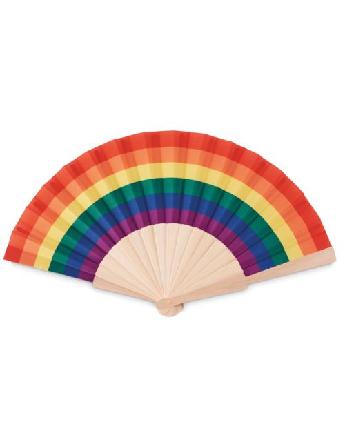 Abanico de madera rainbow