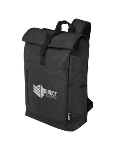 Mochila para portátil de 15,6" reciclada GRS con cierre superior 12L "Hoss"