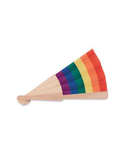 Abanico de madera rainbow