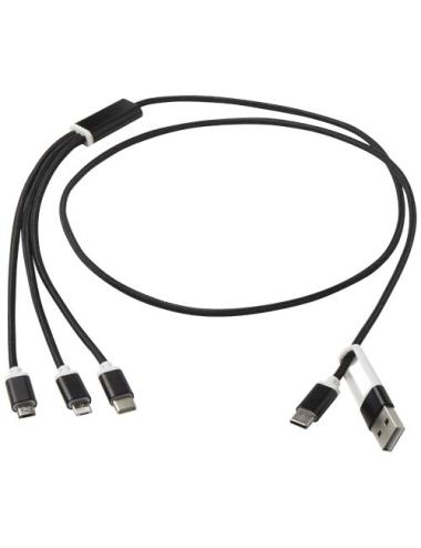 Cable de carga 5 en 1 de aluminio reciclado "Versatile"