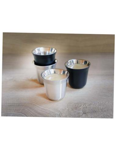 Juego de tazas para espresso de acero inoxidable de 80 ml con certificado RCS "Duo"