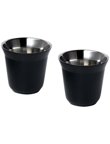 Juego de tazas para espresso de acero inoxidable de 80 ml con certificado RCS "Duo"