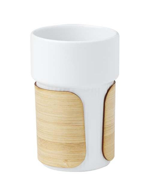 Vaso de 340 ml con funda de bambú "Fika"