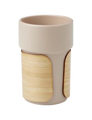 Vaso de 340 ml con funda de bambú "Fika"