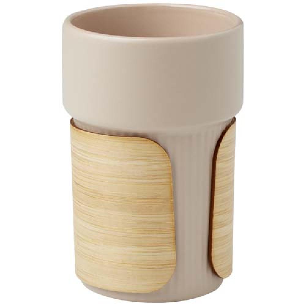 Vaso de 340 ml con funda de bambú "Fika"