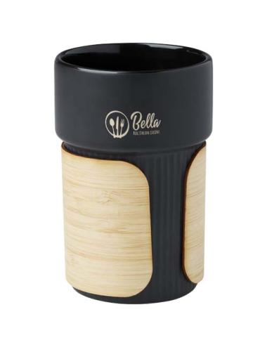 Vaso de 340 ml con funda de bambú "Fika"