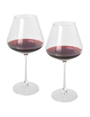 Set de 2 vasos de vidrio para vino "Rosso"