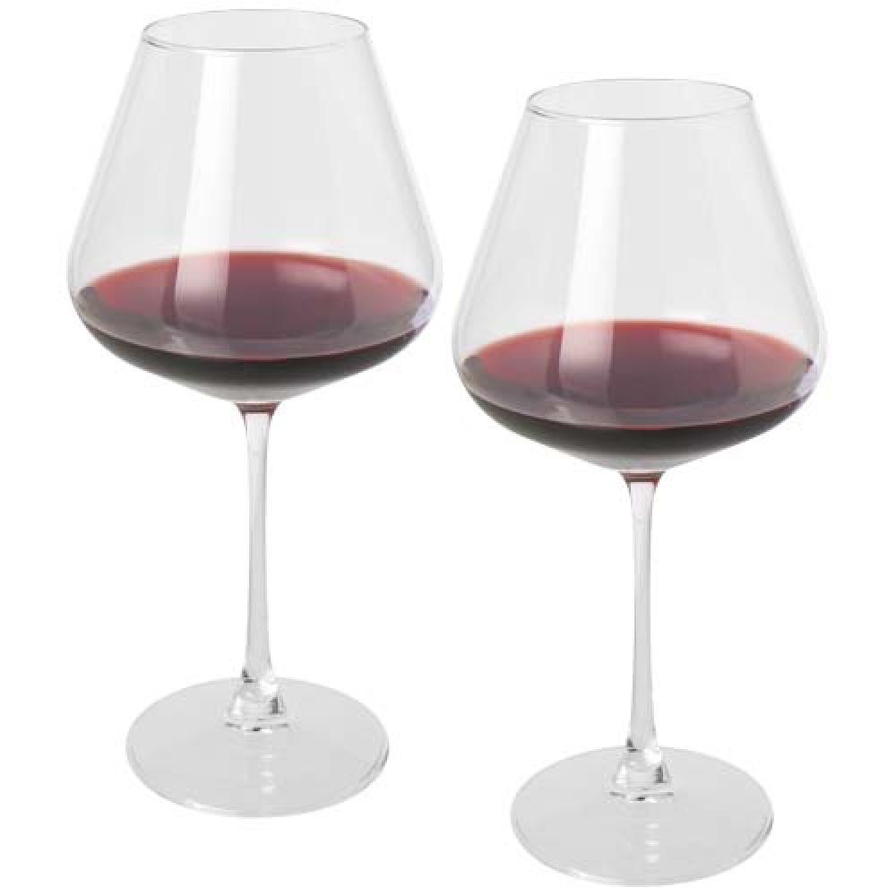 Set de 2 vasos de vidrio para vino "Rosso"