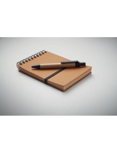 Libreta reciclada con bolígrafo