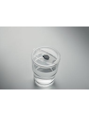 Vaso de cristal con pajita 400ml