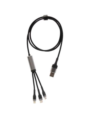 Cable de carga ultrarrápida de 100 W 5 en 1 de rPET "SCX.design C53"