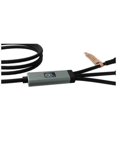 Cable de carga ultrarrápida de 100 W 5 en 1 de rPET "SCX.design C53"