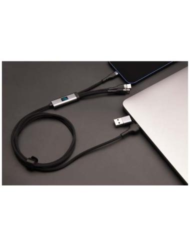 Cable de carga ultrarrápida de 100 W 5 en 1 de rPET "SCX.design C53"