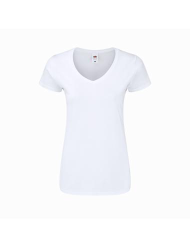 Camiseta Mujer Blanca Iconic V-Neck